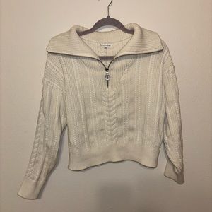 Reformation Quarterzip Foldover Sweater